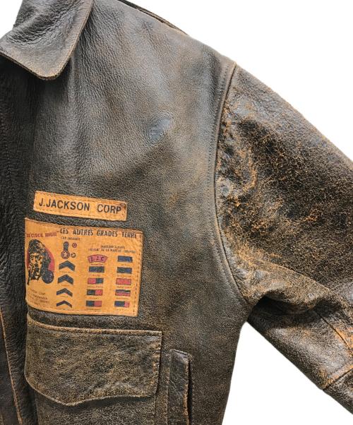 USED（ユーズド）USED (ユーズド) レザージャケット ブラウン サイズ:不明の古着・服飾アイテム