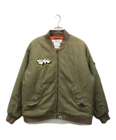 A BATHING APE MA-1ジャケット オリーブグリーン 中古・古着通販A