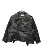 beautiful peopleビューティフルピープル）の古着「double-end vintage leather ridersjacket」｜ブラック
