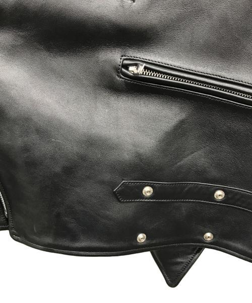beautiful people（ビューティフルピープル）beautiful people (ビューティフルピープル) double-end vintage leather ridersjacket ブラック サイズ:40の古着・服飾アイテム