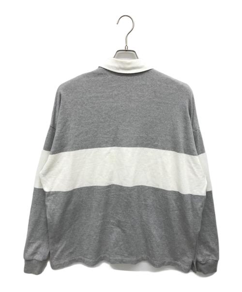 CLANE（クラネ）CLANE (クラネ) スキッパーシャツ ホワイト×グレー サイズ:2の古着・服飾アイテム