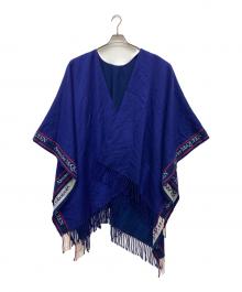 ALEXANDER McQUEEN（アレキサンダーマックイーン）の古着「ウールカシミヤケープ」｜ブルー