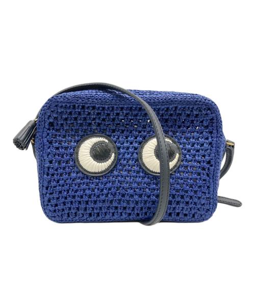 ANYA HINDMARCH（アニヤ・ハインドマーチ）ANYA HINDMARCH (アニヤハインドマーチ) アイズ クロスボディーバック ブルーの古着・服飾アイテム