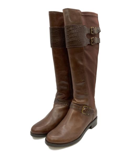 COLE HAAN（コールハーン）COLE HAAN (コールハーン) レザー切替ロングブーツ ブラウン サイズ:6Bの古着・服飾アイテム