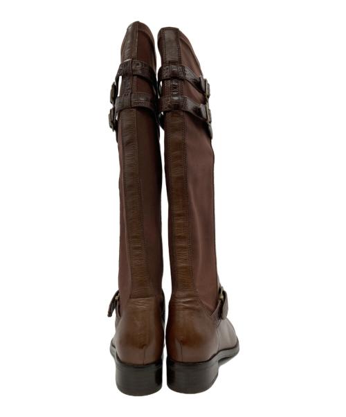 COLE HAAN（コールハーン）COLE HAAN (コールハーン) レザー切替ロングブーツ ブラウン サイズ:6Bの古着・服飾アイテム
