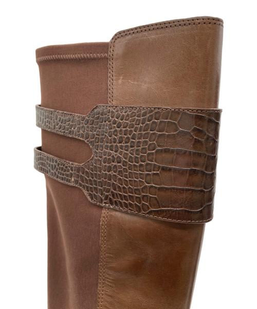 COLE HAAN（コールハーン）COLE HAAN (コールハーン) レザー切替ロングブーツ ブラウン サイズ:6Bの古着・服飾アイテム