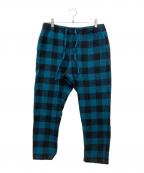South2 West8サウスツー ウエストエイト）の古着「チェックイージーパンツ」｜ブルー