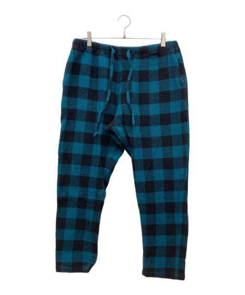 South2 West8（サウスツー ウエストエイト）south2 west8 (サウスツー ウエストエイト) チェックイージーパンツ ブルー サイズ:Mの古着・服飾アイテム