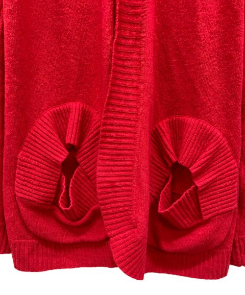 MOYURU（モユル）MOYURU (モユル) ロングニットカーディガン レッド サイズ:Ｍの古着・服飾アイテム