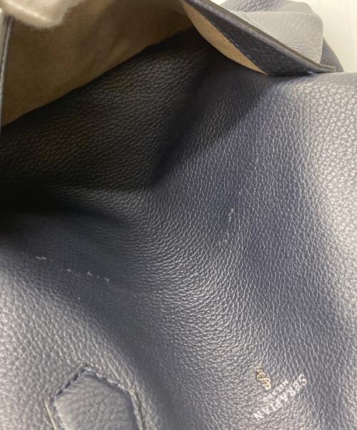 serapian（セラピアン）serapian (セラピアン) ハンドバッグ ネイビーの古着・服飾アイテム