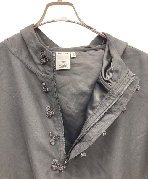 X-GIRL（エックスガール）X-girl (エックスガール) チャイナパーカー ブラック サイズ:XSの古着・服飾アイテム