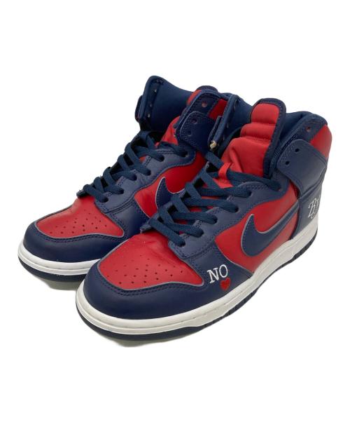NIKE SB（ナイキエスビー）NIKE SB (ナイキエスビー) SB DUNK HIGH OG QS ネイビー×レッド サイズ:US10の古着・服飾アイテム