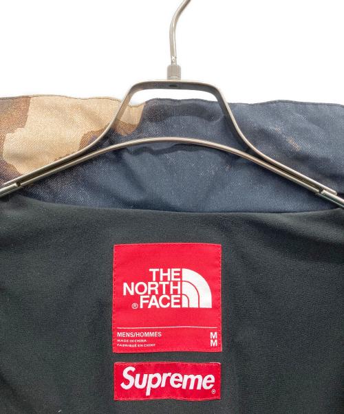 THE NORTH FACE（ザ ノース フェイス）THE NORTH FACE (ザ ノース フェイス) SUPREME (シュプリーム) Bleached Denim Print Mountain Jacket ブラック×ブラウン サイズ:Mの古着・服飾アイテム