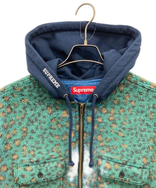 SUPREME（シュプリーム）Supreme (シュプリーム) Fleece Zip Up Hooded shirt グリーン サイズ:Mの古着・服飾アイテム