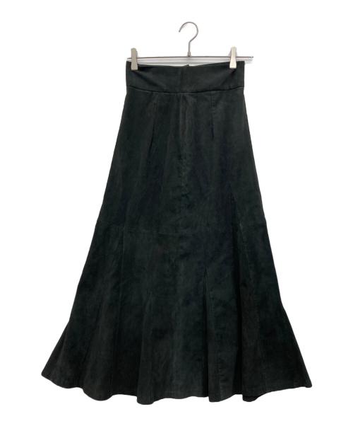 THIRD MAGAZINE（サードマガジン）THIRD MAGAZINE (サードマガジン) スウェードマーメイドスカート ブラック サイズ:9の古着・服飾アイテム