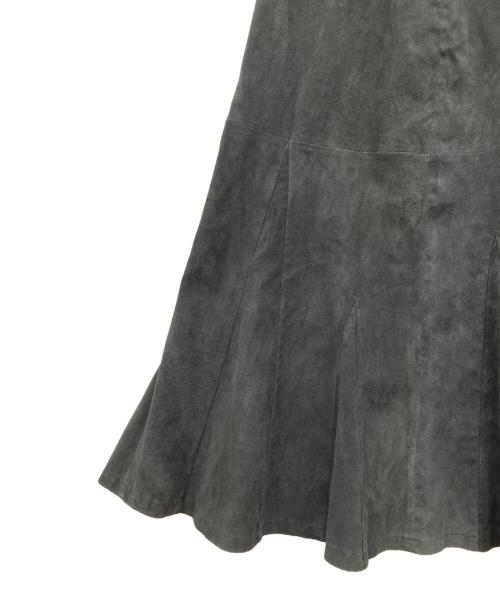 THIRD MAGAZINE（サードマガジン）THIRD MAGAZINE (サードマガジン) スウェードマーメイドスカート ブラック サイズ:9の古着・服飾アイテム