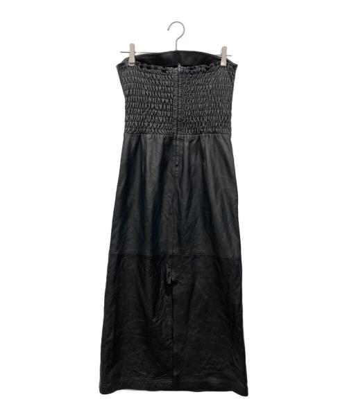 THIRD MAGAZINE（サードマガジン）THIRD MAGAZINE (サードマガジン) レザージャンパースカート ブラック サイズ:なしの古着・服飾アイテム