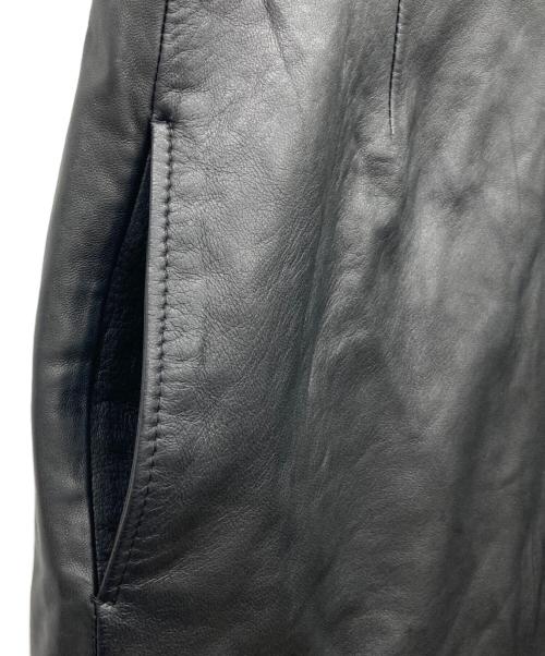 THIRD MAGAZINE（サードマガジン）THIRD MAGAZINE (サードマガジン) レザージャンパースカート ブラック サイズ:なしの古着・服飾アイテム