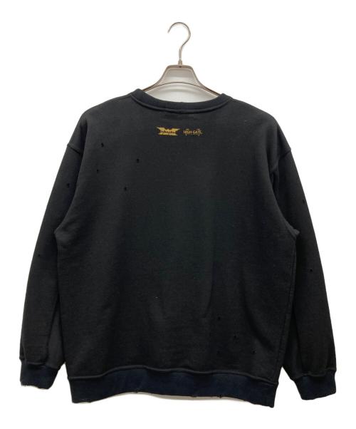 HIGH GATE（ハイゲート）HIGH GATE (ハイゲート) プリントスウェット ブラック サイズ:1の古着・服飾アイテム