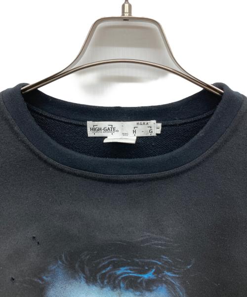 HIGH GATE（ハイゲート）HIGH GATE (ハイゲート) プリントスウェット ブラック サイズ:1の古着・服飾アイテム