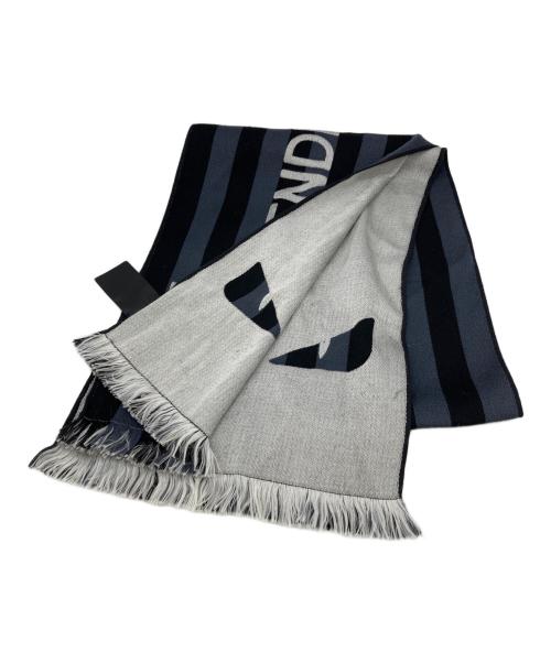 FENDI（フェンディ）FENDI (フェンディ) モンスターマフラ― ネイビー サイズ:180.0cm×30.0cmの古着・服飾アイテム