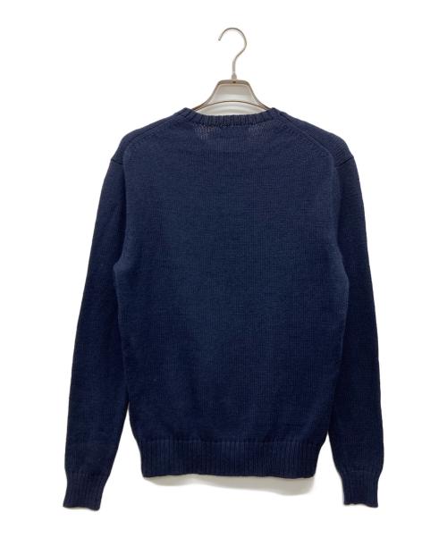 POLO RALPH LAUREN（ポロ・ラルフローレン）POLO RALPH LAUREN (ポロ・ラルフローレン) ポロベアビッグポニーコットンリネン セーター ネイビー サイズ:XSの古着・服飾アイテム