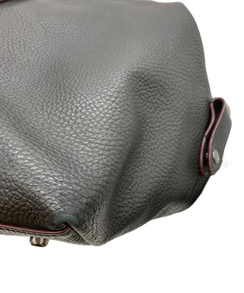 COACH（コーチ）COACH (コーチ) レザーボストンバッグ ブラックの古着・服飾アイテム