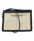 BALENCIAGAバレンシアガ）の古着「ネイビーポシェットショルダーバッグ」｜ベージュ