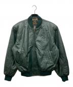 JUNCHINOジュンキーノ）の古着「レザースタジャン」｜グリーン