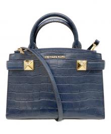 MICHAEL KORS（マイケル・コース）の古着「型押し2WAYショルダーバッグ」｜ネイビー