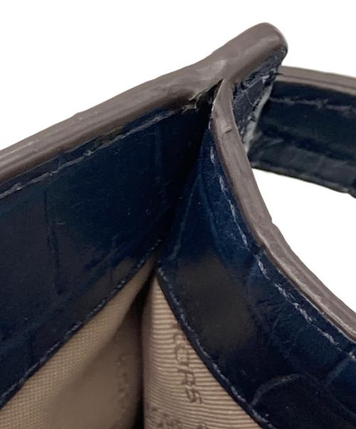 MICHAEL KORS（マイケル・コース）MICHAEL KORS (マイケルコース) 型押し2WAYショルダーバッグ ネイビーの古着・服飾アイテム