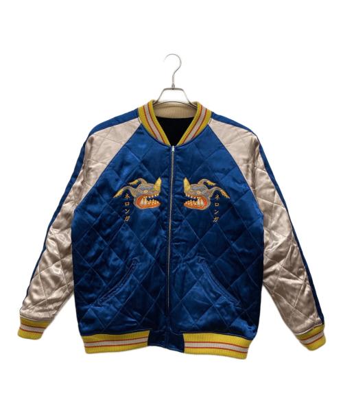 STUDIO D'ARTISAN（ステュディオダルチザン）STUDIO D'ARTISAN (ステュディオダルチザン) ウルトラマン (ウルトラマン) リバーシブルスカジャン ブラック×スカルブルー サイズ:44の古着・服飾アイテム