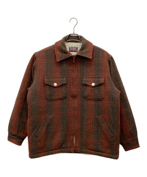 HOUSTON（ヒューストン）HOUSTON (ヒューストン) 裏ボアウールジャケット ブラウン サイズ:LARGEの古着・服飾アイテム