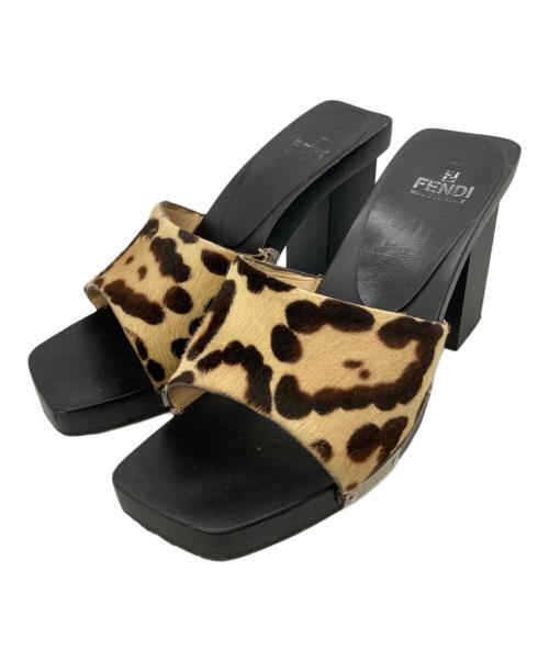 FENDI（フェンディ）FENDI (フェンディ) ハラコサンダル ベージュ サイズ:36 1/2の古着・服飾アイテム