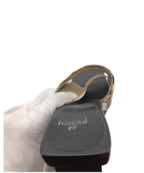 FENDI（フェンディ）FENDI (フェンディ) ハラコサンダル ベージュ サイズ:36 1/2の古着・服飾アイテム