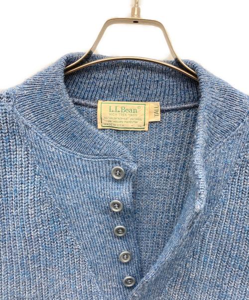 L.L.Bean（エルエルビーン）L.L.Bean (エルエルビーン) ヘンリーネックニット ブルー サイズ:XLの古着・服飾アイテム