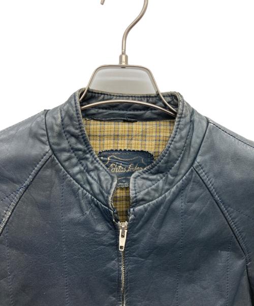 echtes leder（エヒテス レーダァ）echtes leder (エヒテス レーダァ) レザージャケット ネイビー サイズ:48の古着・服飾アイテム