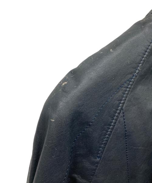 echtes leder（エヒテス レーダァ）echtes leder (エヒテス レーダァ) レザージャケット ネイビー サイズ:48の古着・服飾アイテム