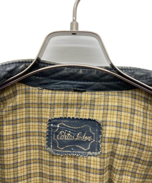 echtes leder（エヒテス レーダァ）echtes leder (エヒテス レーダァ) レザージャケット ネイビー サイズ:48の古着・服飾アイテム