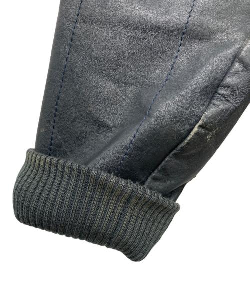 echtes leder（エヒテス レーダァ）echtes leder (エヒテス レーダァ) レザージャケット ネイビー サイズ:48の古着・服飾アイテム