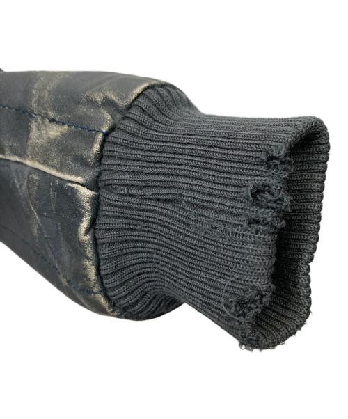 echtes leder（エヒテス レーダァ）echtes leder (エヒテス レーダァ) レザージャケット ネイビー サイズ:48の古着・服飾アイテム