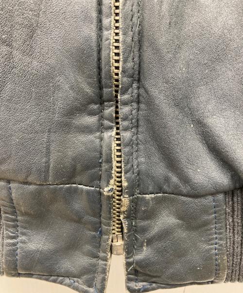 echtes leder（エヒテス レーダァ）echtes leder (エヒテス レーダァ) レザージャケット ネイビー サイズ:48の古着・服飾アイテム