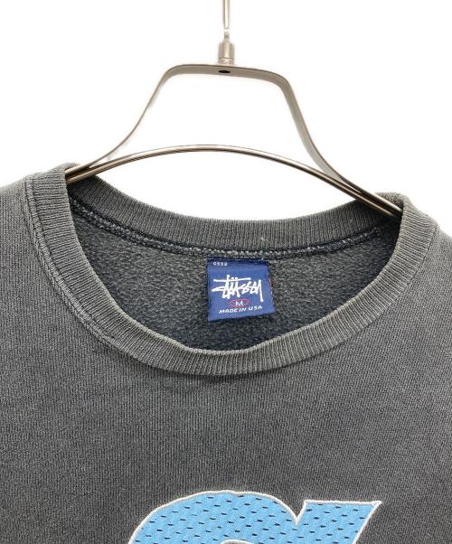 stussy（ステューシー）stussy (ステューシー) 刺繍ロゴスウェット ブラック サイズ:Mの古着・服飾アイテム