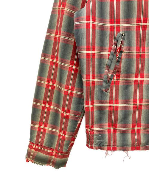 USED（ユーズド）USED (ユーズド) シャドーチェックリバーシブルジャケット レッド×ブラック サイズ:不明の古着・服飾アイテム