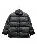 SUNTORY BOSSサントリーボス）の古着「レザーダウンジャケット」｜ブラック