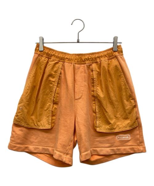 COACH（コーチ）COACH (コーチ) ミックスド マテリアル ショーツ オレンジ サイズ:XSの古着・服飾アイテム