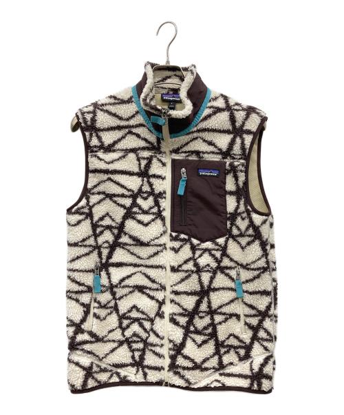 Patagonia（パタゴニア）Patagonia (パタゴニア) フリースベスト ベージュ×ブラウン サイズ:Sの古着・服飾アイテム