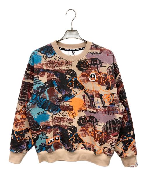 Aape BY A BATHING APE（エーエイプ バイ アベイシングエイプ）Aape BY A BATHING APE (エーエイプ バイ アベイシングエイプ) スウェット ベージュ サイズ:Lの古着・服飾アイテム