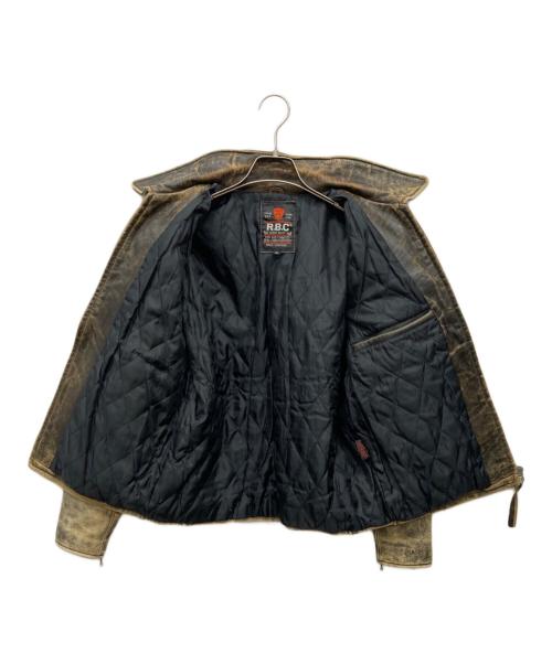 RBC（アールビーシー）RBC (アールビーシー) レザージャケット ベージュ サイズ:Mの古着・服飾アイテム