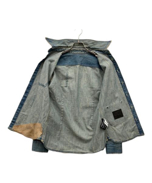 ISAMU KATAYAMA BACKLASH（イサムカタヤマ・バックラッシュ）ISAMU KATAYAMA BACKLASH (イサムカタヤマ・バックラッシュ) ユーズド加工デニムシャツ インディゴ サイズ:Sの古着・服飾アイテム